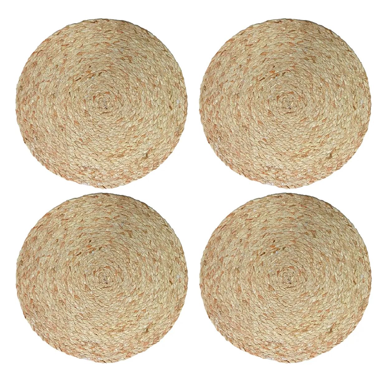 GENERICO - Juego de 4 Individuales De Yute Redondos de 30cm