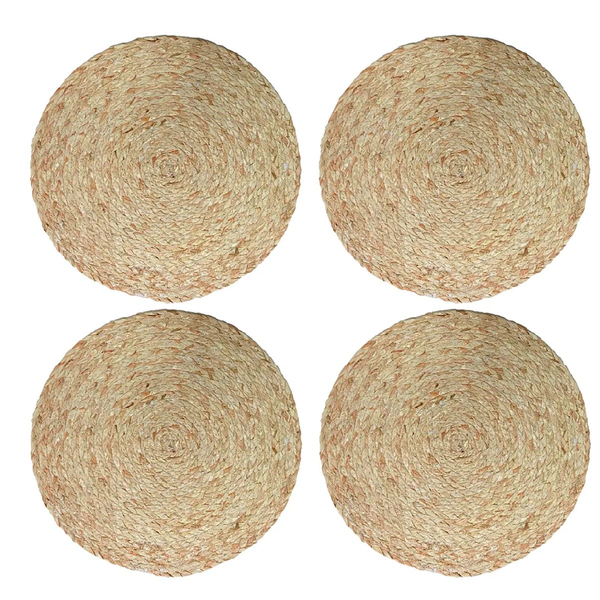 GENERICO - Juego de 4 Individuales De Yute Redondos de 30cm