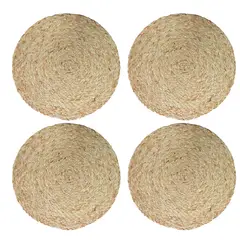 GENERICO - Juego de 4 Individuales De Yute Redondos de 30cm