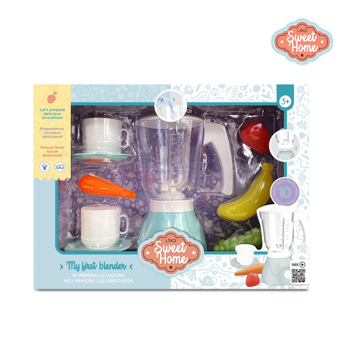 SWEET HOME - Licuadora Juguete Aspas Giratorias y Sonido