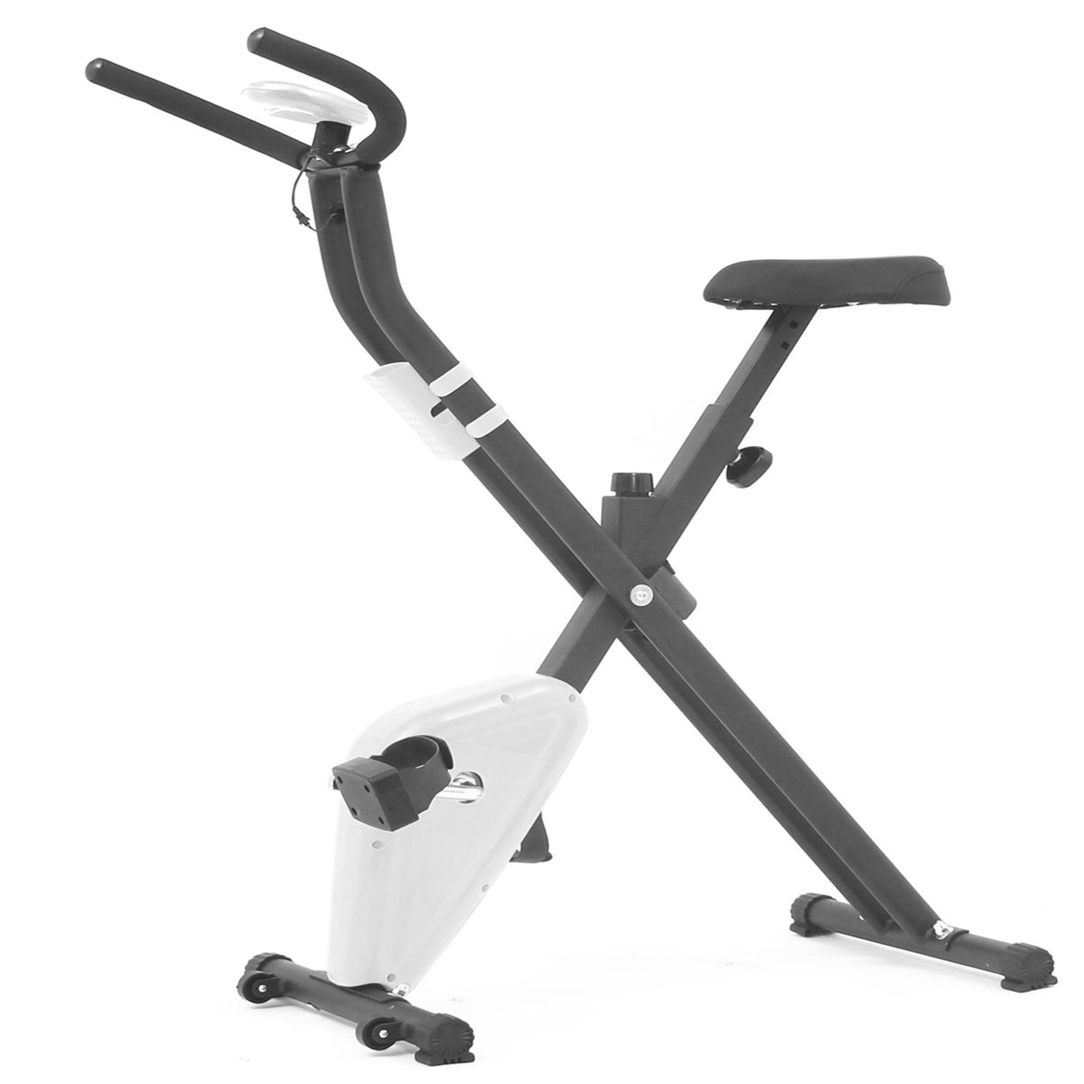BASKO FITNESS - Bicicleta Estatica Plegable Blanco