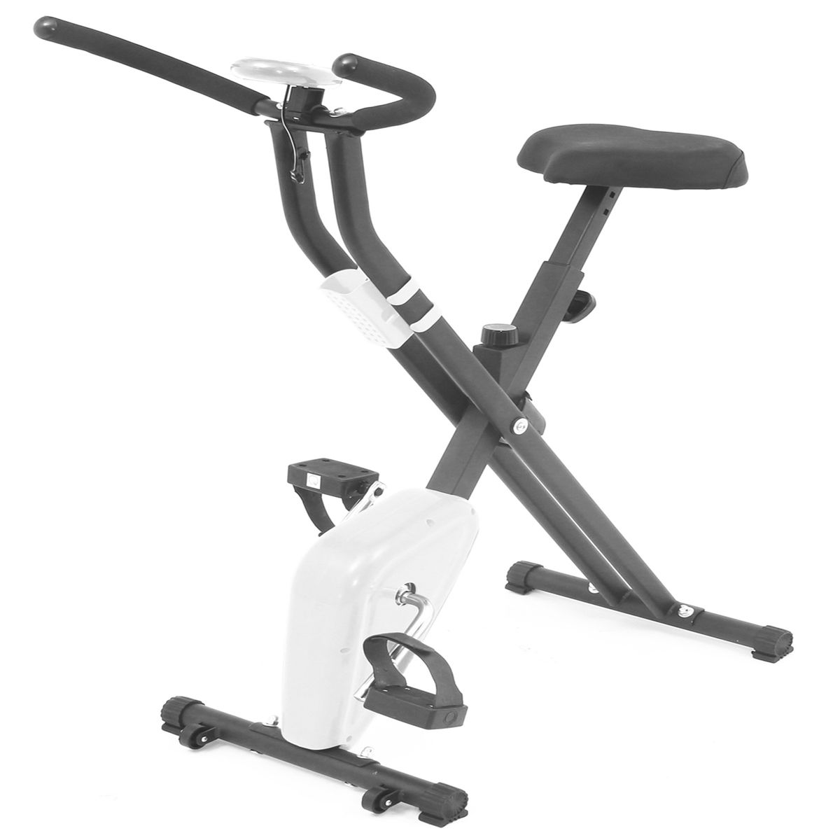 BASKO FITNESS - Bicicleta Estatica Plegable Blanco