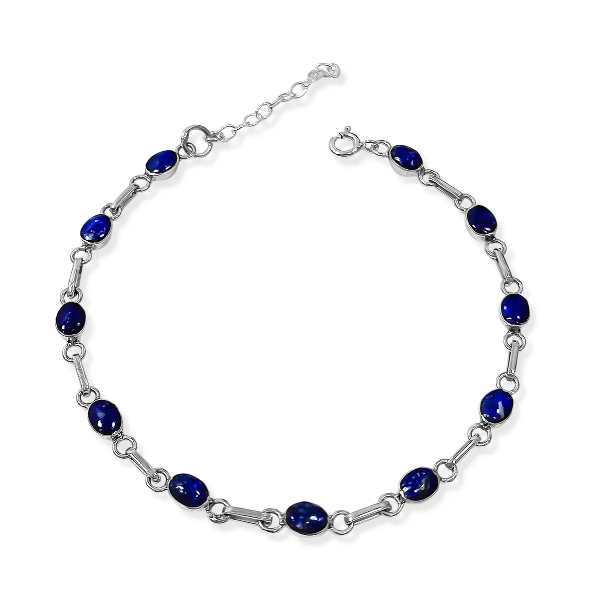 COGGIOLA - Pulsera Mini Óvalo Lapislázuli Plata Fina 950