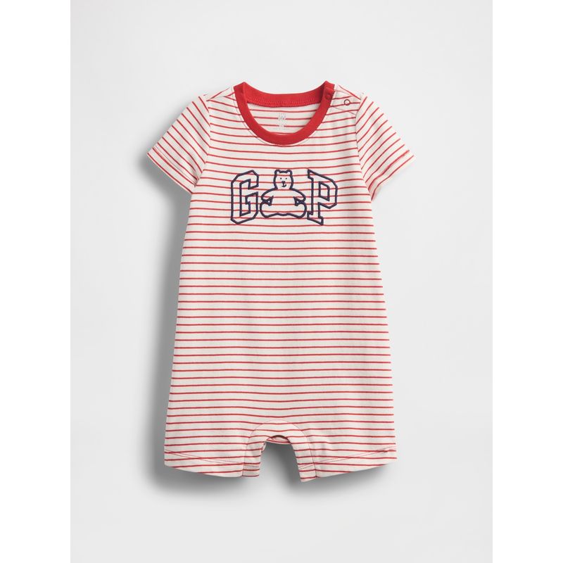 GAP - Enterito Bebe Niño Logo Raglán Rojo Gap