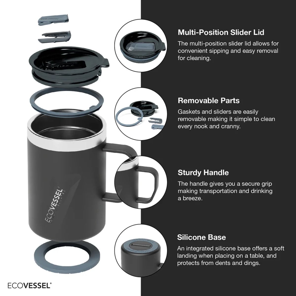 ECOVESSEL - Taza térmica 355 ml The Transit Thunder Struck