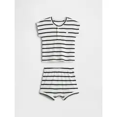 GAP - Enterito Bebe Niño Ribbed Henley Azul