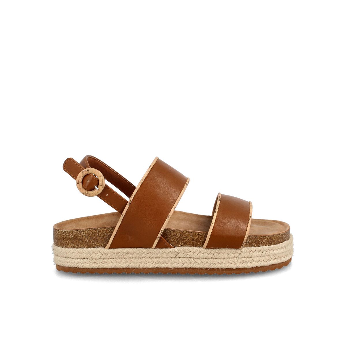 BATA - Sandalia Mujer Bata Saya Camel