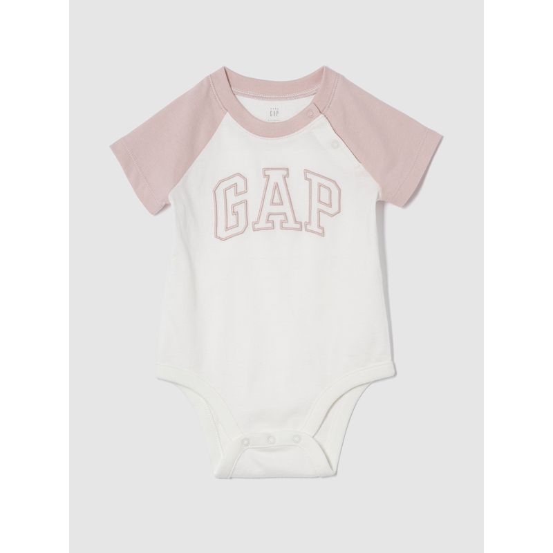 GAP - Pilucho Bebe Niña Logo Raglán Rosado Gap