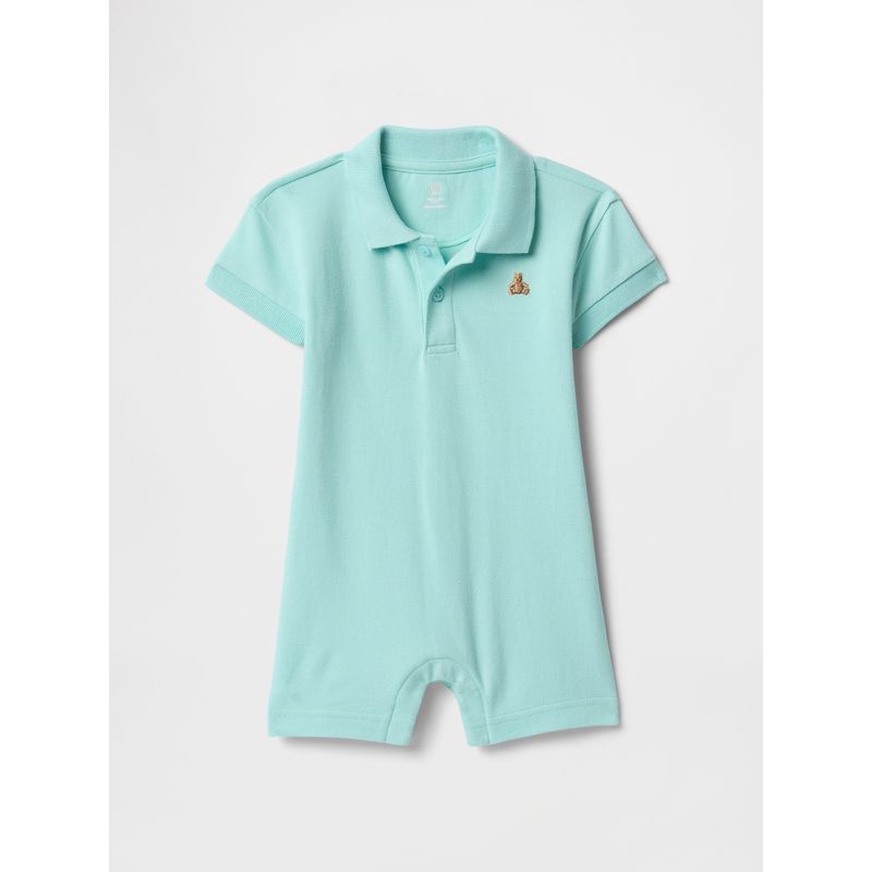 GAP - Enterito Bebe Niño Piqué Polo Verde Gap