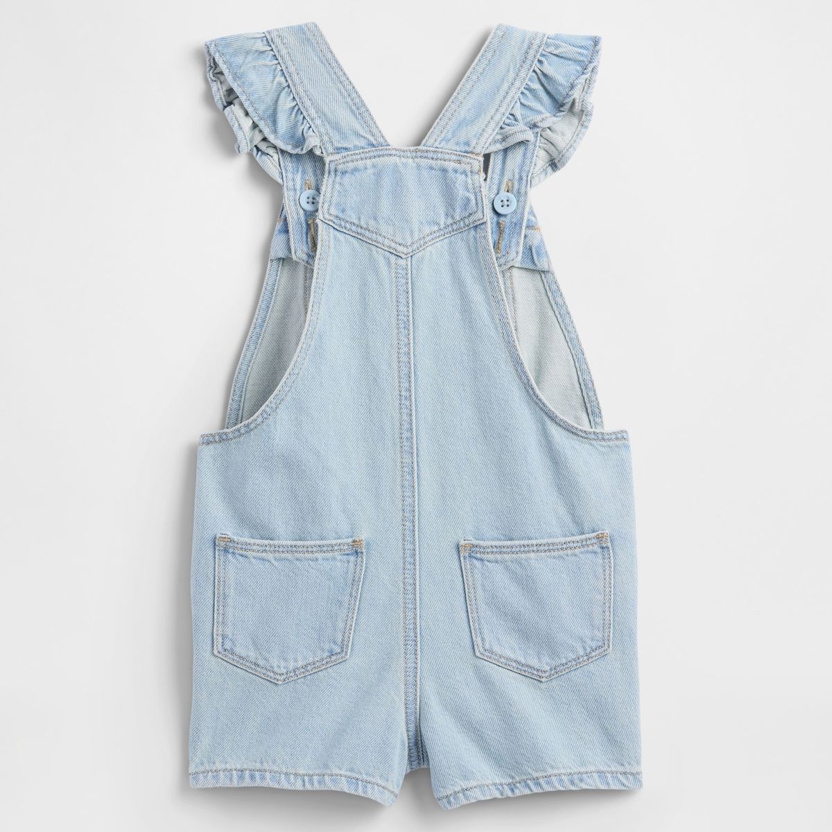 GAP - Jardinera Toddler Niña Gap Short Ruffle Azul