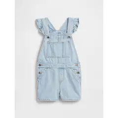 GAP - Jardinera Toddler Niña Short Ruffle Azul
