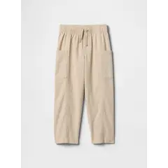 GAP - Pantalón Toddler Niño Lino Cargo Beige