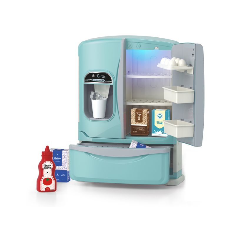 Refrigerador Juguete con Vapor Luz Sonido y Hielera