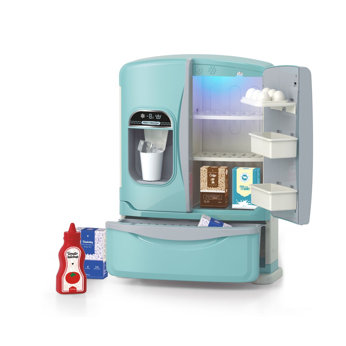 SWEET HOME - Refrigerador Juguete con Vapor Luz Sonido y Hielera