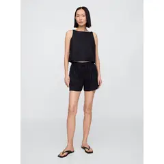 GAP - Short Mujer 4" Lino Negro