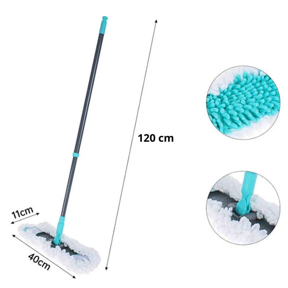 GENERICO - Trapero D Microfibra Con Mango Extensible Y Cabezal Flexible