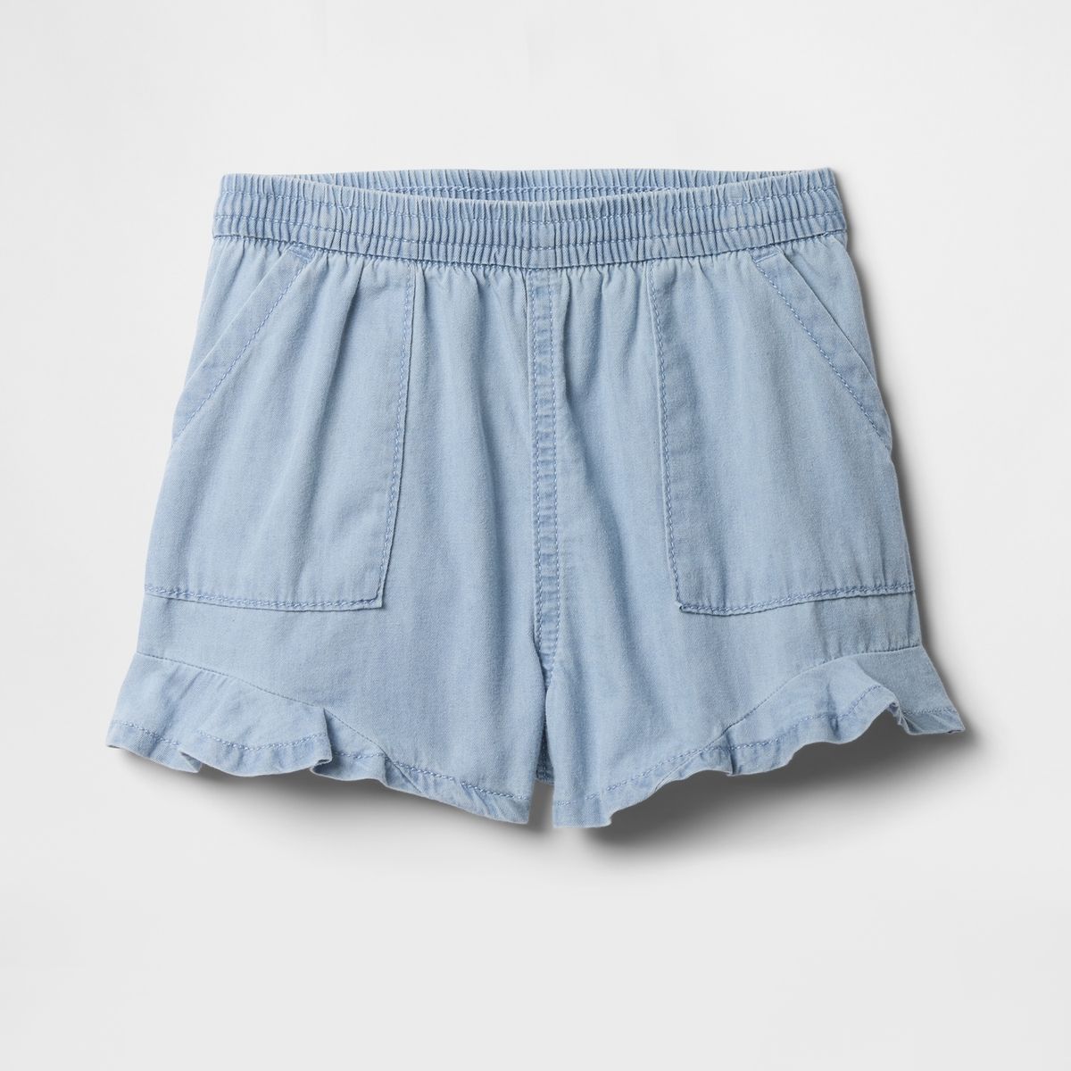 GAP - Short Toddler Niña Gap Twill Ruffle Print Azul