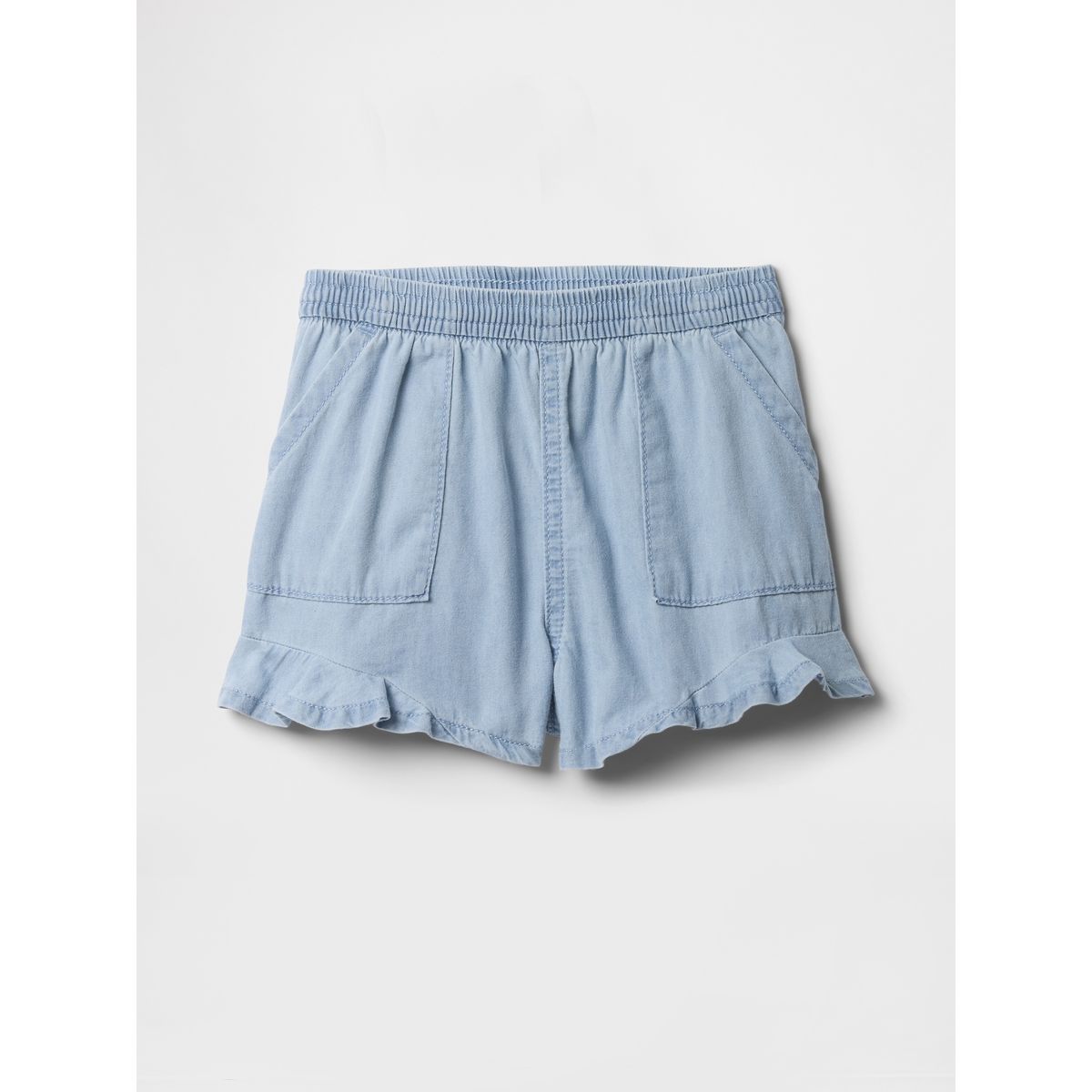 GAP - Short Toddler Niña Gap Twill Ruffle Print Azul