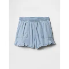 GAP - Short Toddler Niña Twill Ruffle Print Azul