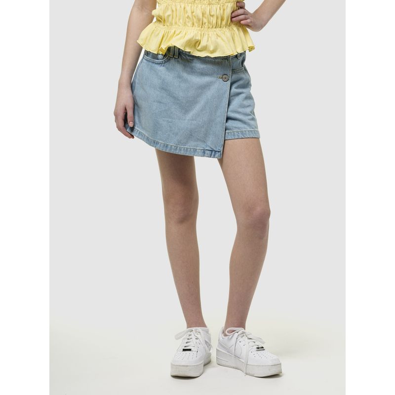 GAP - Falda Short Niña Denim Azul Gap