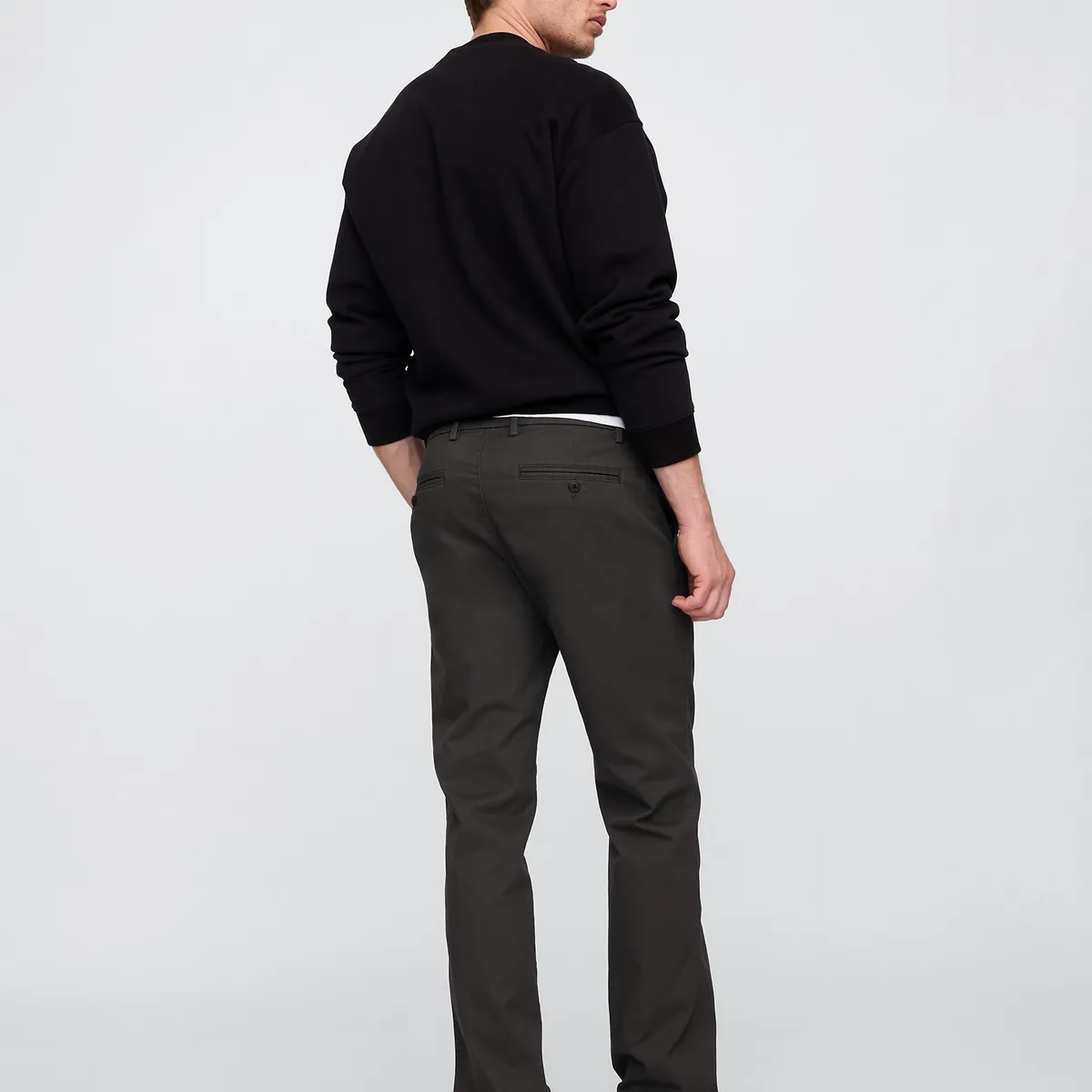 GAP - Pantalón Hombre Gap Straight Khaki Negro