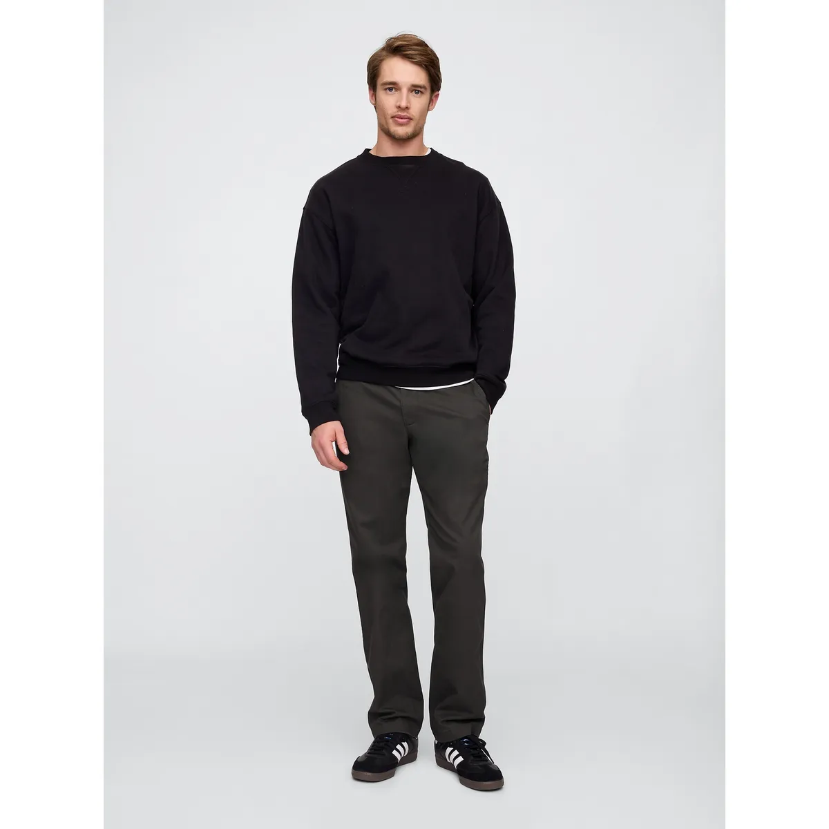 GAP - Pantalón Hombre Gap Straight Khaki Negro