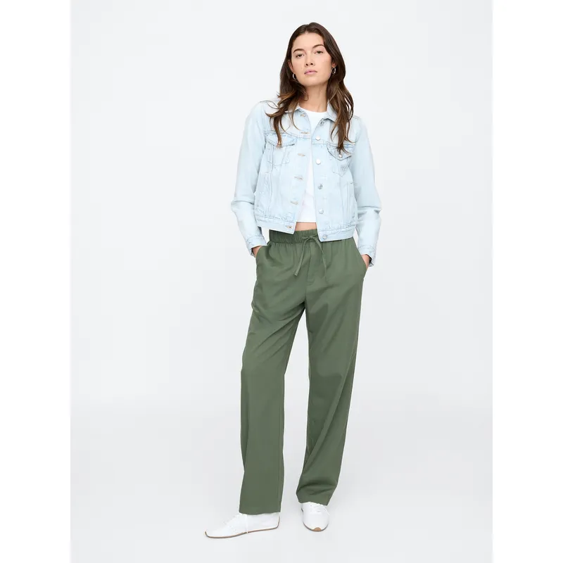 GAP - Pantalón Mujer Easy Twill Verde Gap