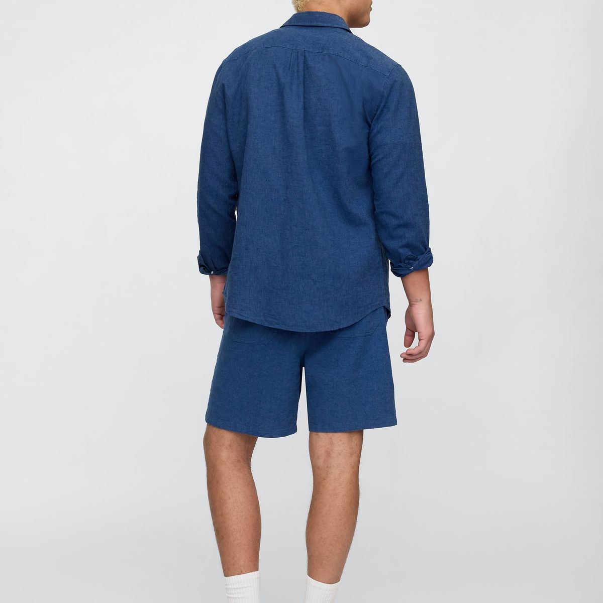 GAP - Short Hombre Lino Easy Azul Gap