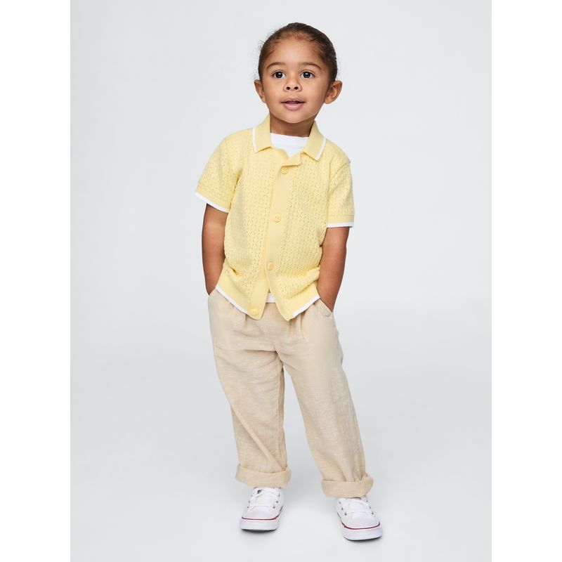 GAP - Pantalón Toddler Niño Lino Beige Gap