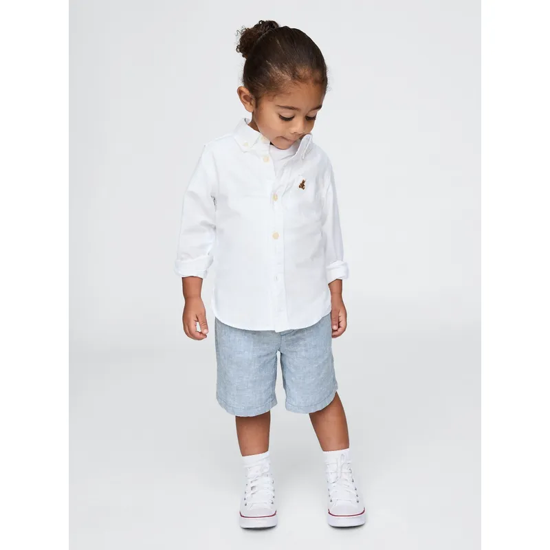 GAP - Short Toddler Niño Lino Azul Gap