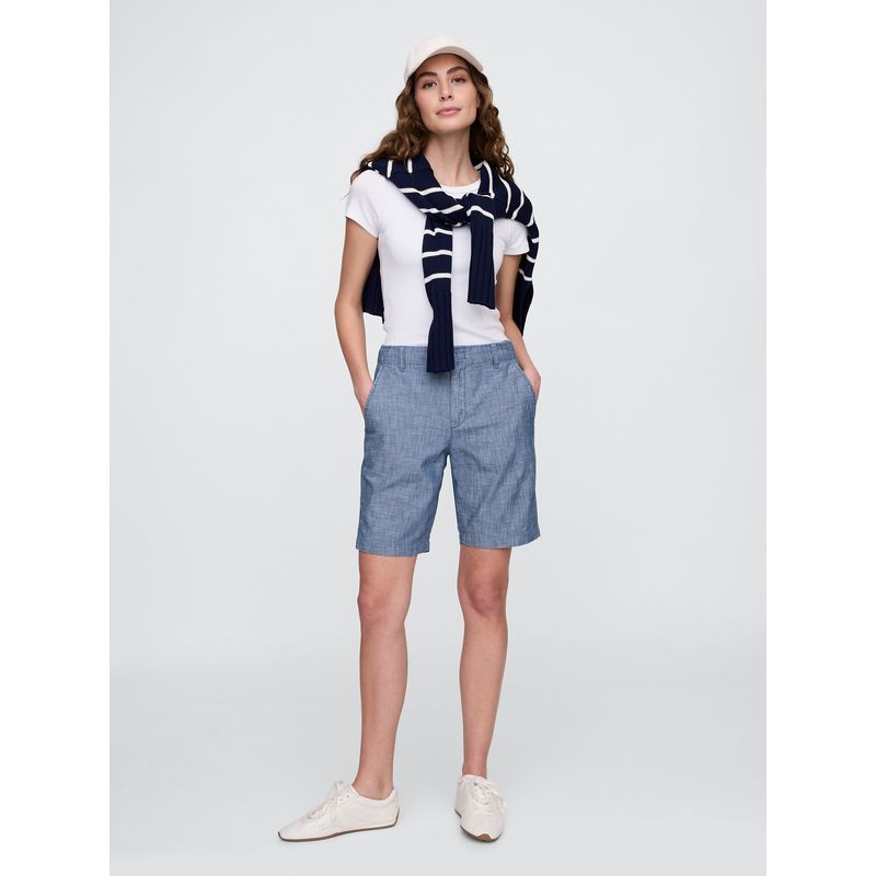 GAP - Short Mujer Bermuda Chambray V25 Light Azul Gap