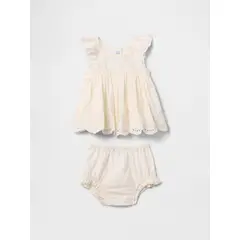 GAP - Outfit Set Bebe Niña Eyelet Cotton Blanco