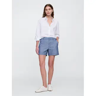 GAP - Short Mujer Bermuda Chambray V25 Azul