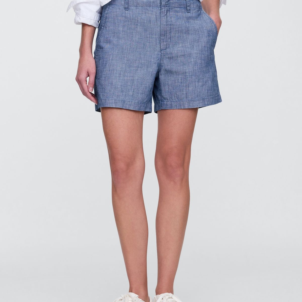 GAP - Short Mujer Bermuda Chambray V25 Azul Gap