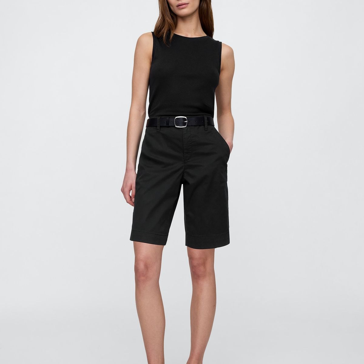 GAP - Short Mujer Bermuda Negro Gap