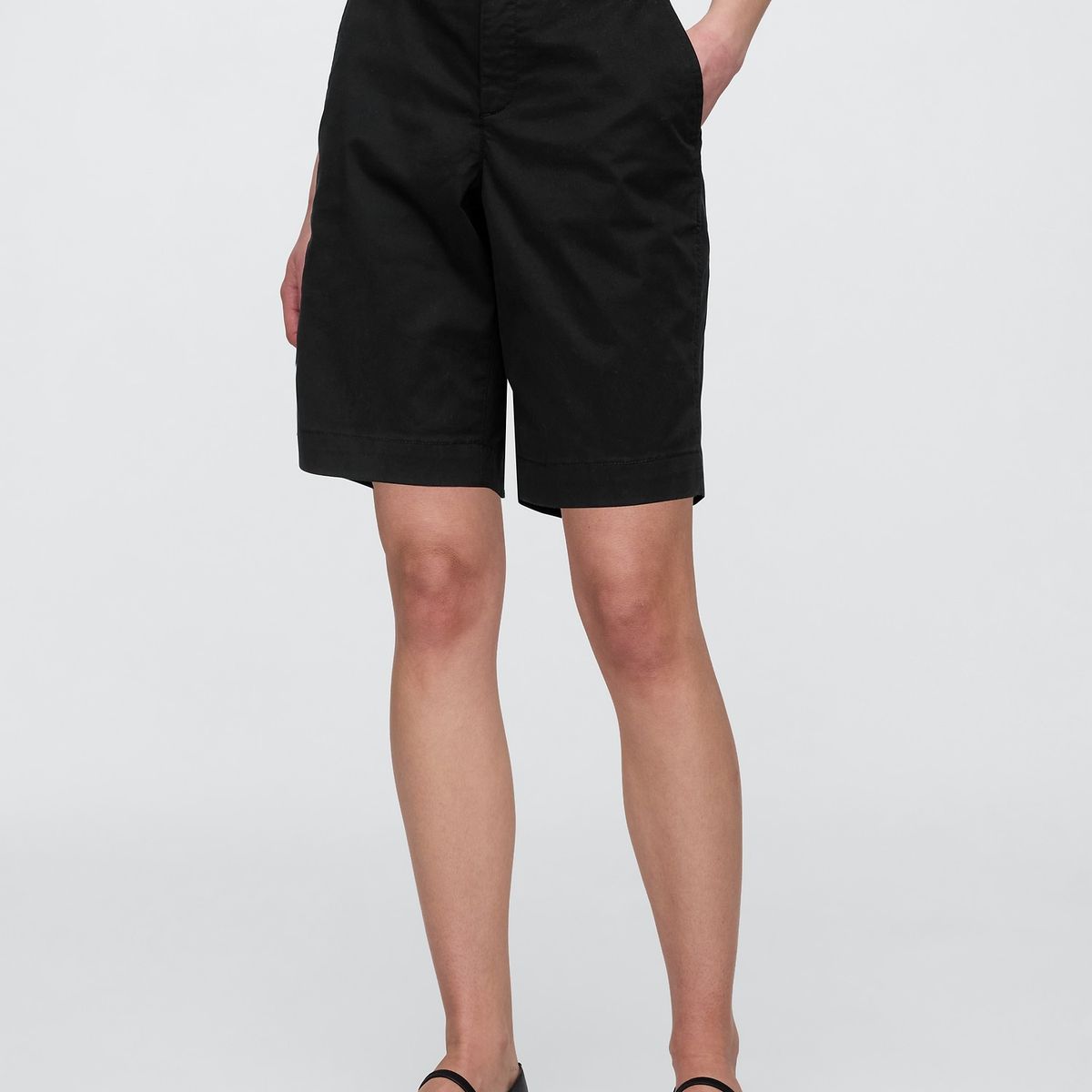 GAP - Short Mujer Bermuda Negro Gap