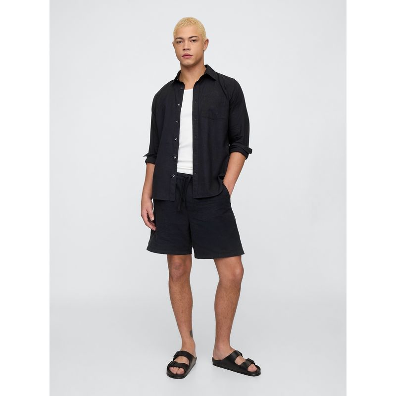 GAP - Short Hombre Lino Easy Negro Gap