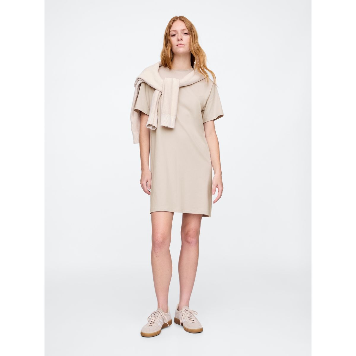 GAP - Vestido Mujer Mini T-Shirt Gris Gap
