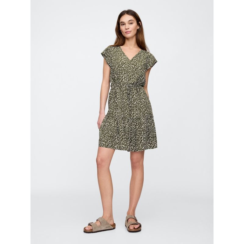 GAP - Vestido Mujer Tie Waist Verde Gap