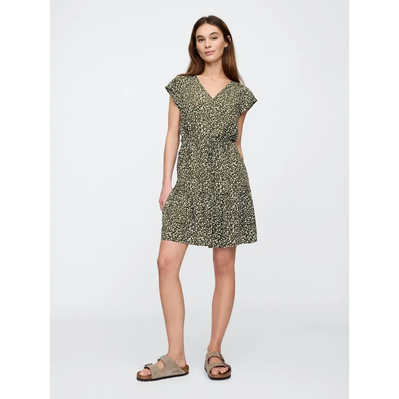 GAP - Vestido Mujer Tie Waist Verde Gap
