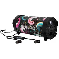 PHILCO - Bazooka Bluetooth Con Audífonos Px56 10W FM Linterna Led