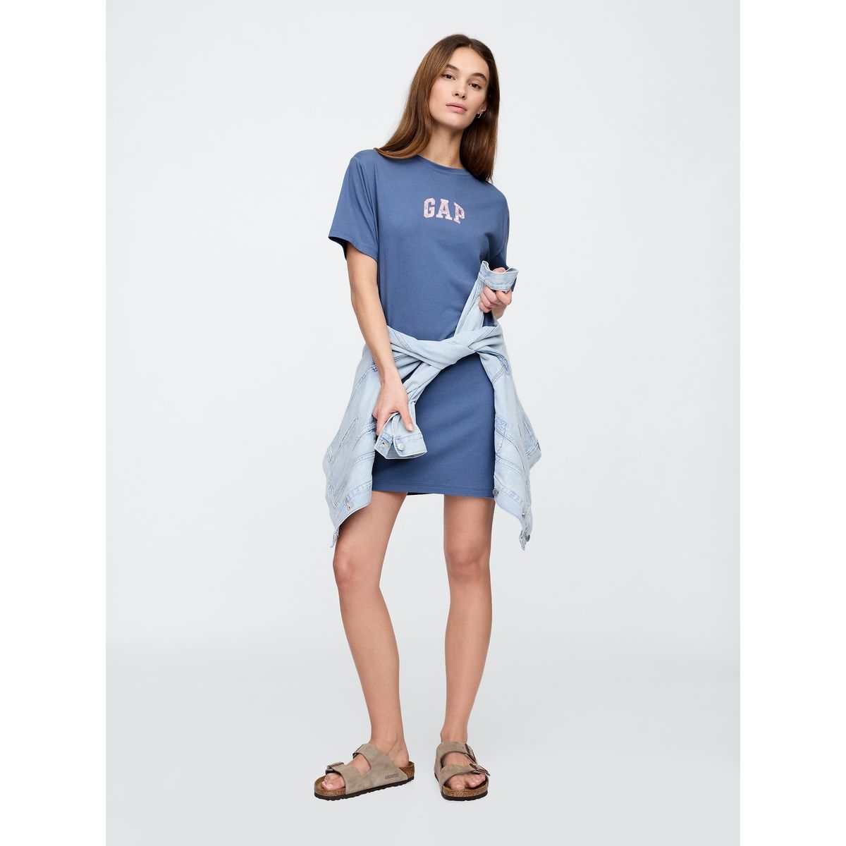 GAP - Vestido Mujer T-Shirt Logo V25 Light Azul Gap