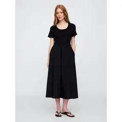 GAP - Vestido Mujer Scoop Neck Negro