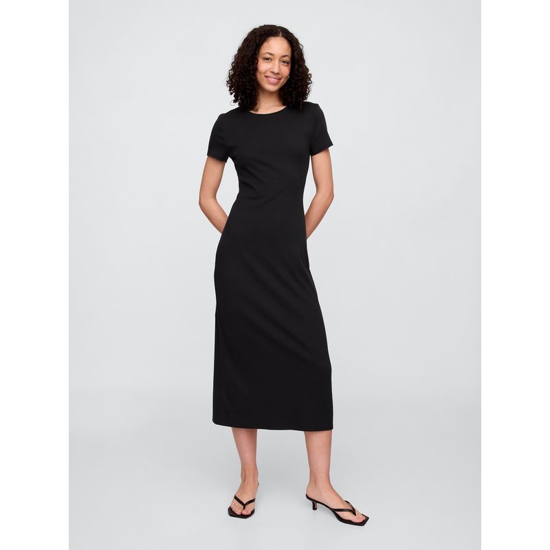 GAP Vestido Mujer Midi Back Cutout Negro Gap
