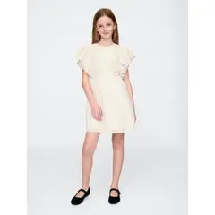 GAP - Vestido Niña Lace Ruffle Blanco