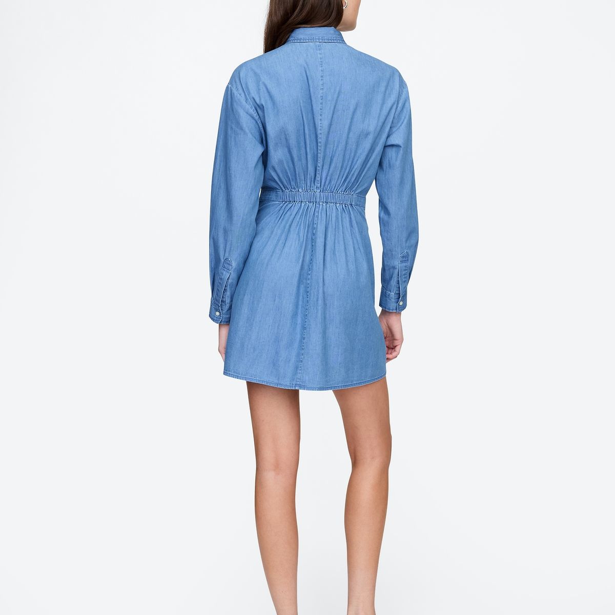 GAP - Vestido Mujer Mini Denim Fit n Flare Azul Gap