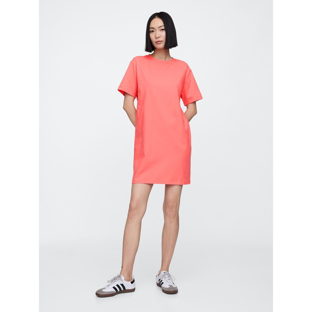 GAP - Vestido Mujer Mini T-Shirt Rosado Gap