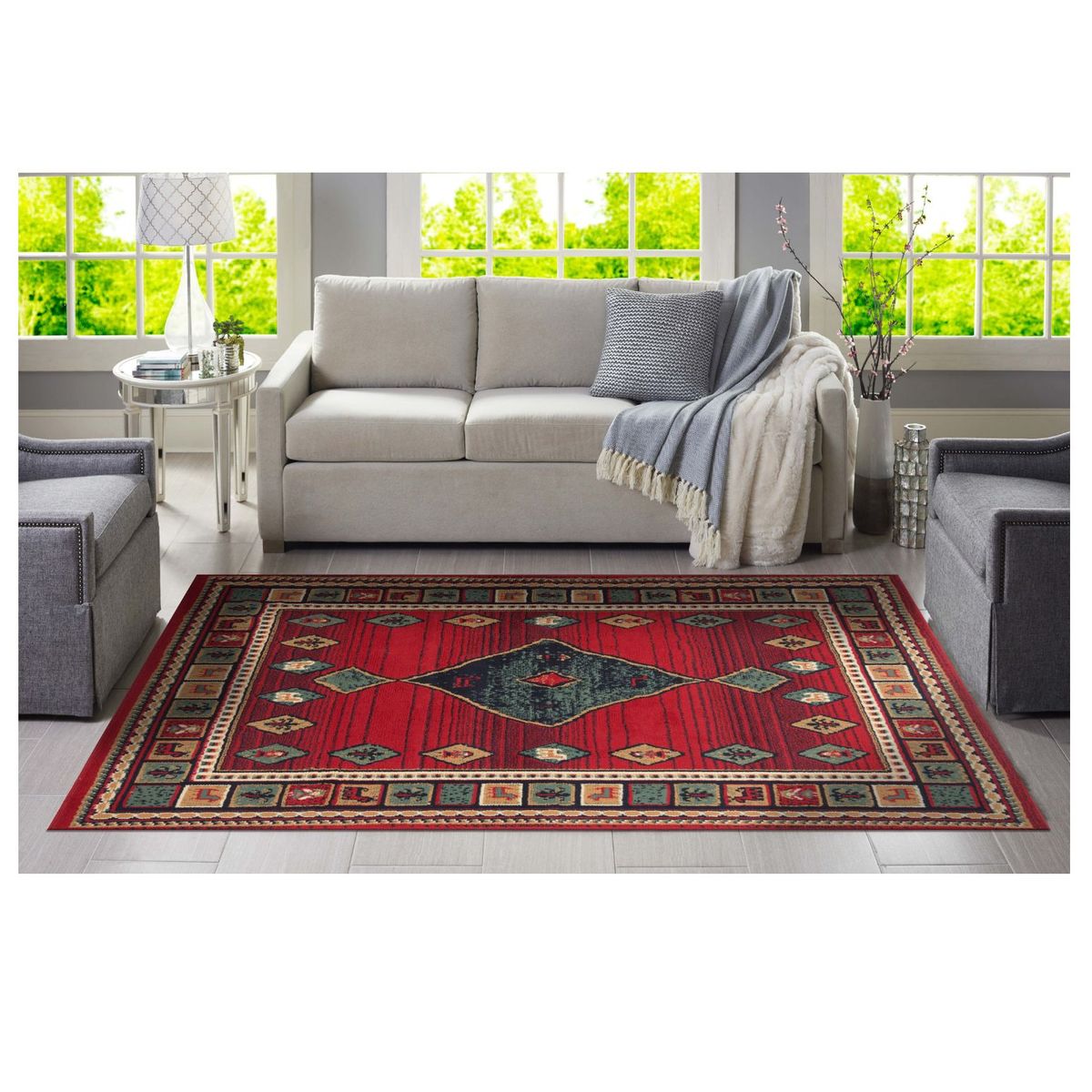 CANNON - Alfombra Zinnia Rojo 133x180