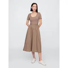 GAP - Vestido Mujer Scoop Neck Café