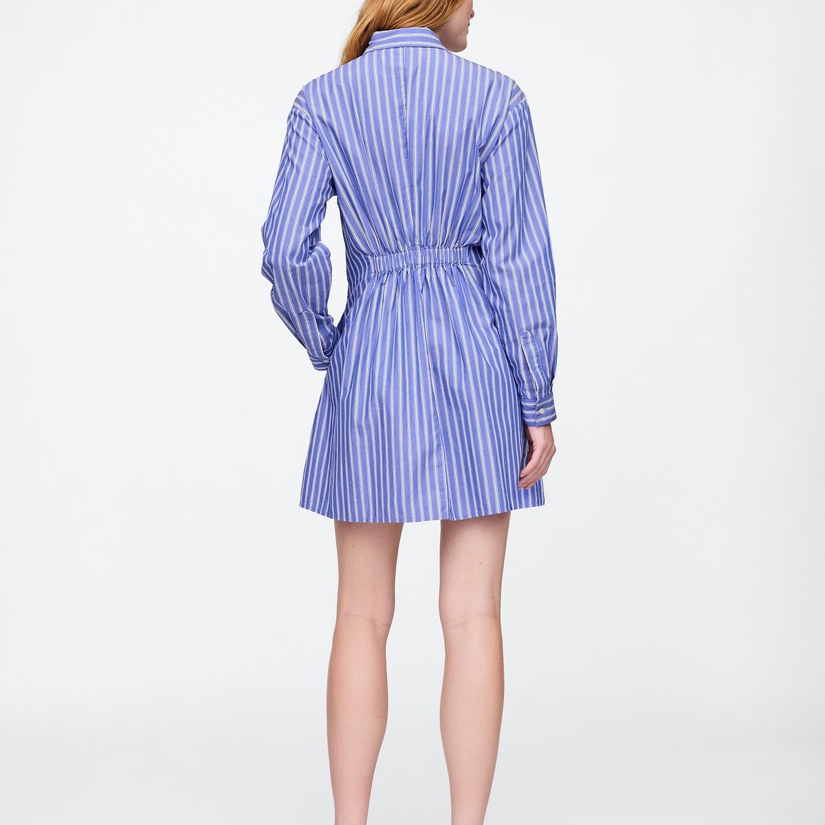 GAP - Vestido Mujer Mini Popelina Fit n Flare Azul Gap